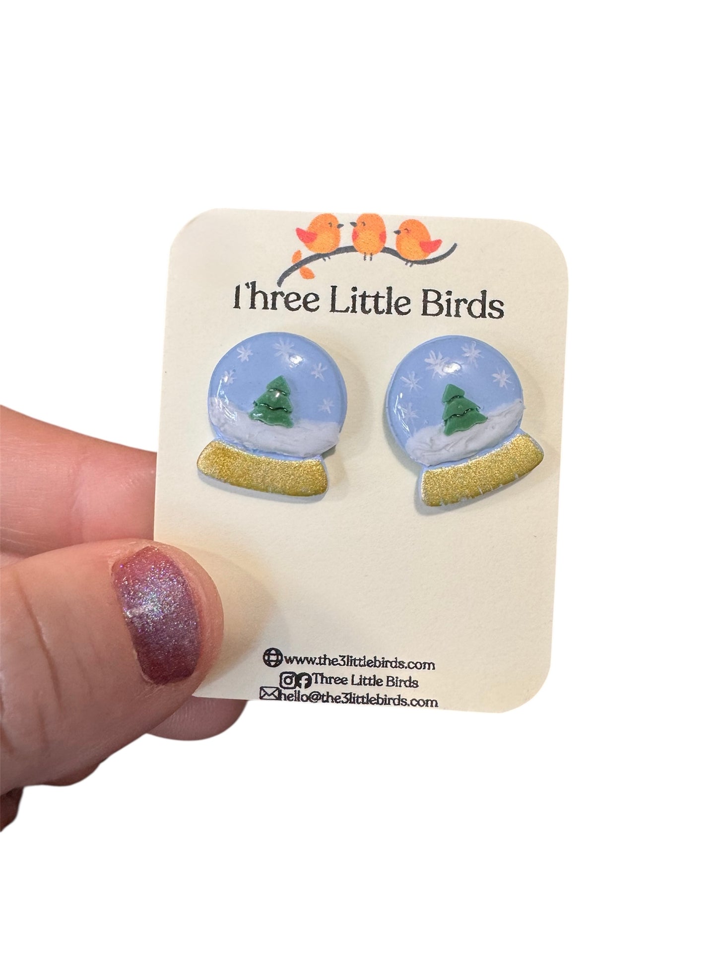 Snow Globe Studs