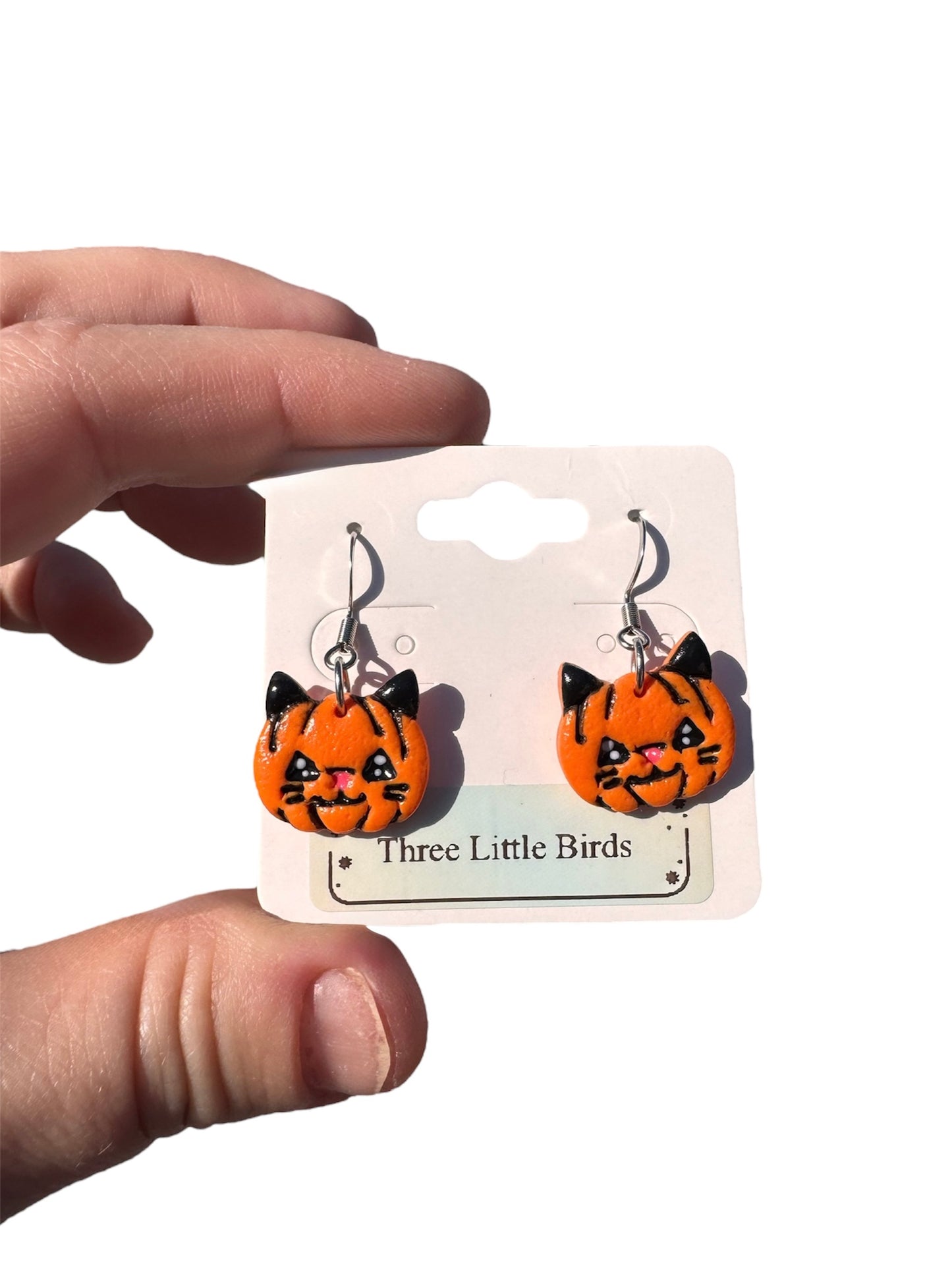 Kitty Pumpkin Dangles