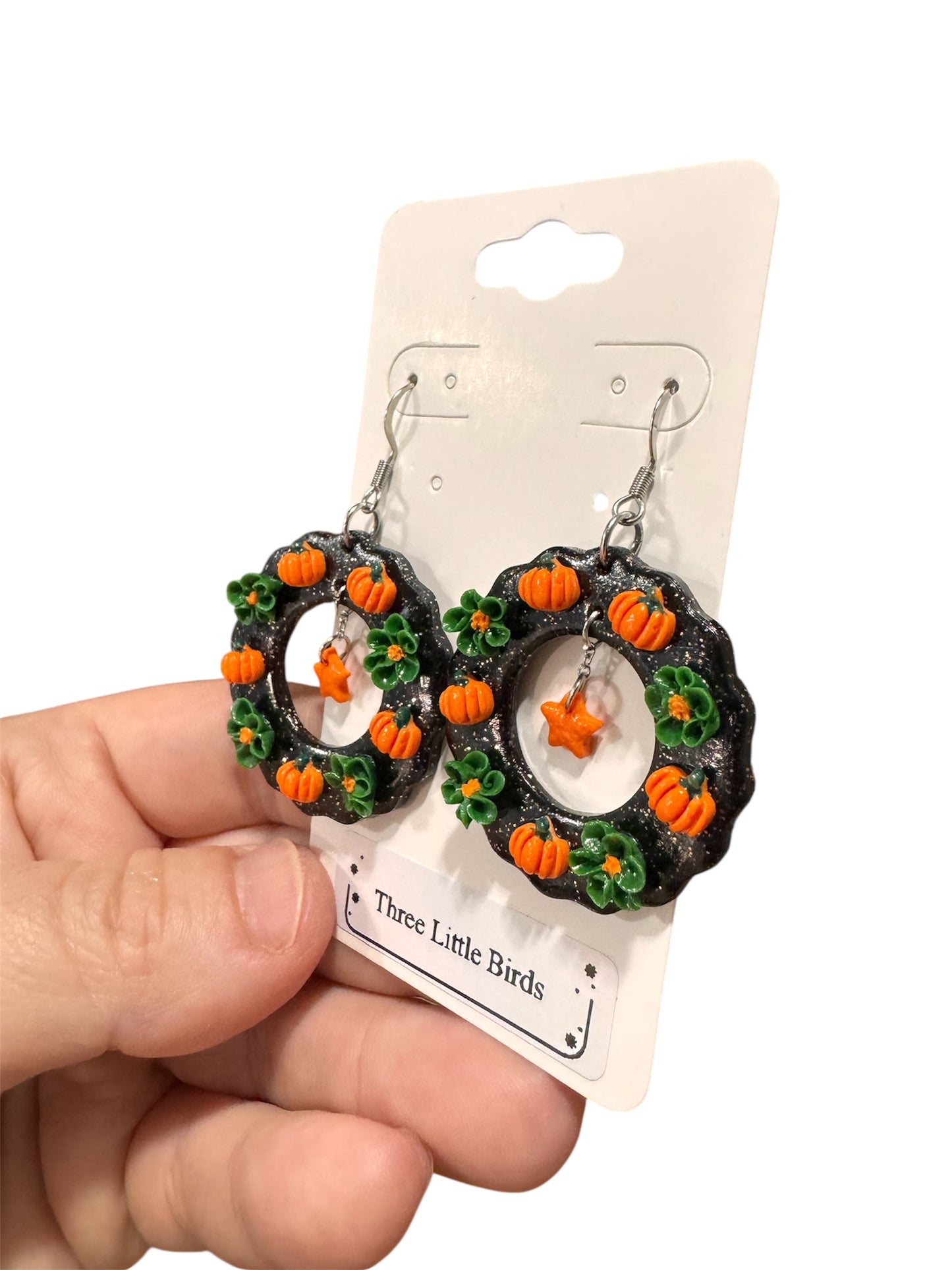 Pumpkin Wreath Dangles
