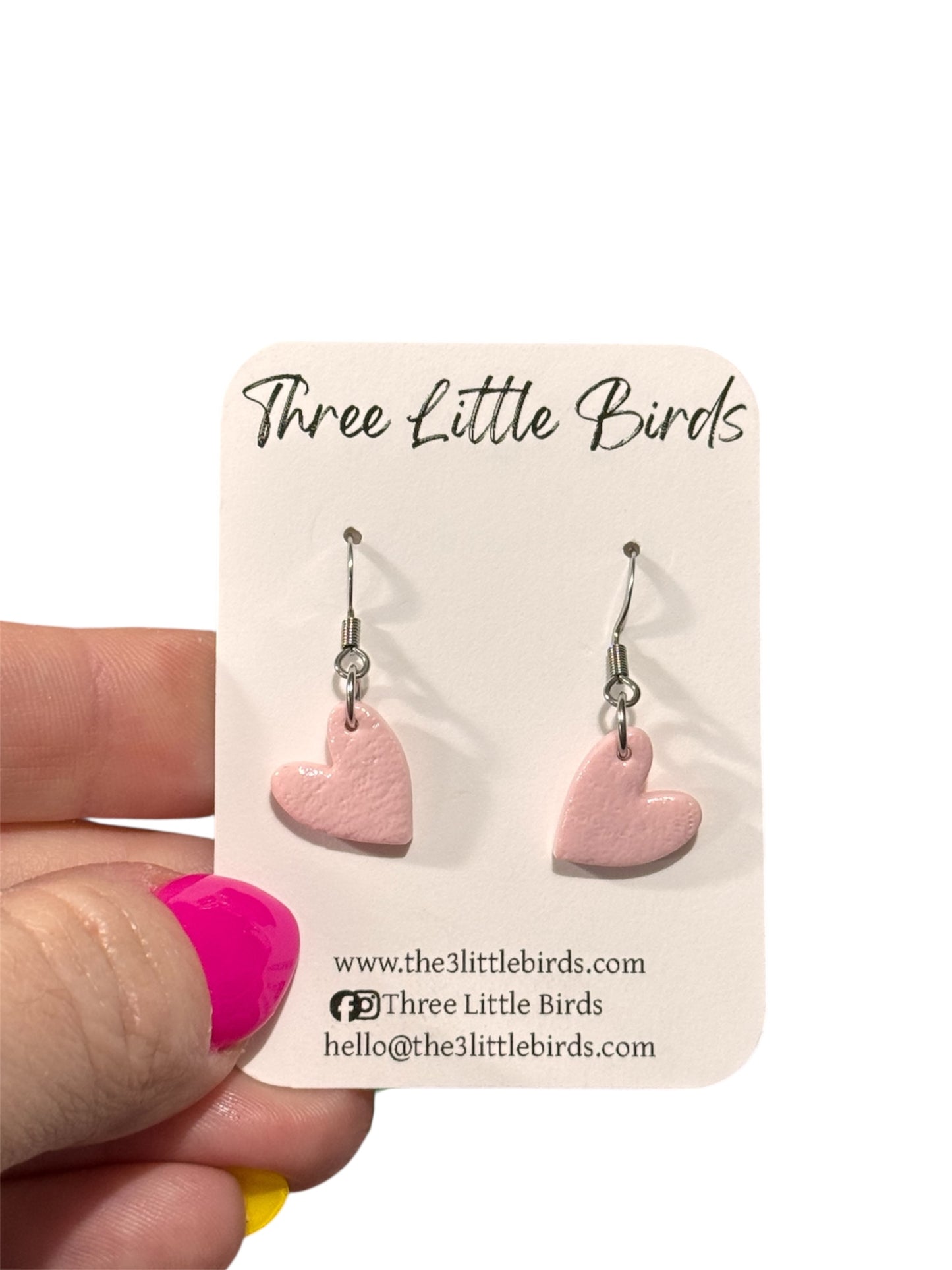 Pink Heart Dangles