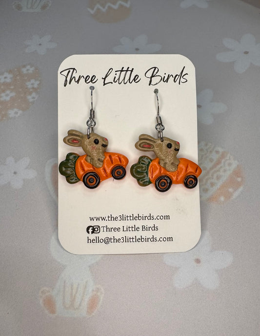 Carrot Car Bunny Dangles