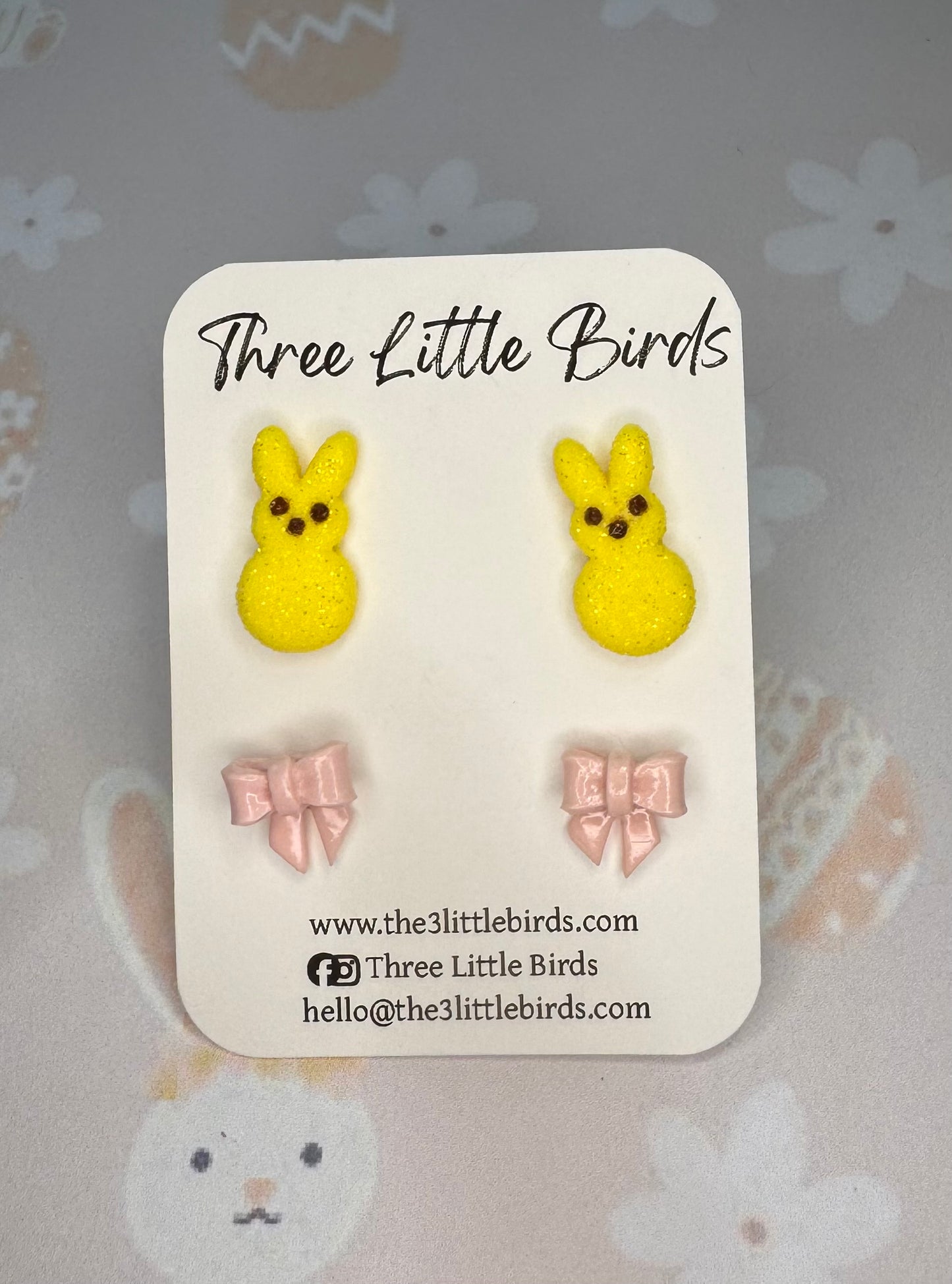 Marshmallow Bunny Studs