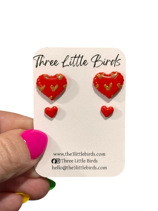 Heart Stud Duo