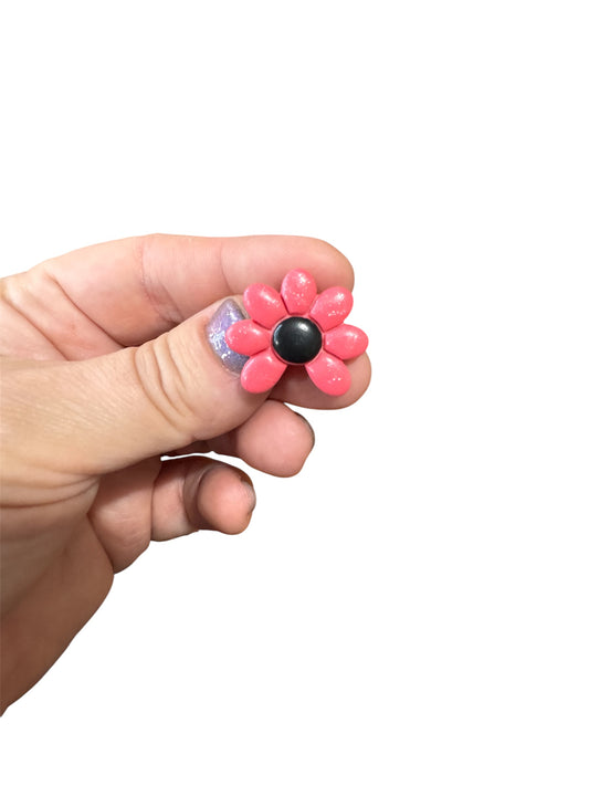Pink Flower Croc Charm
