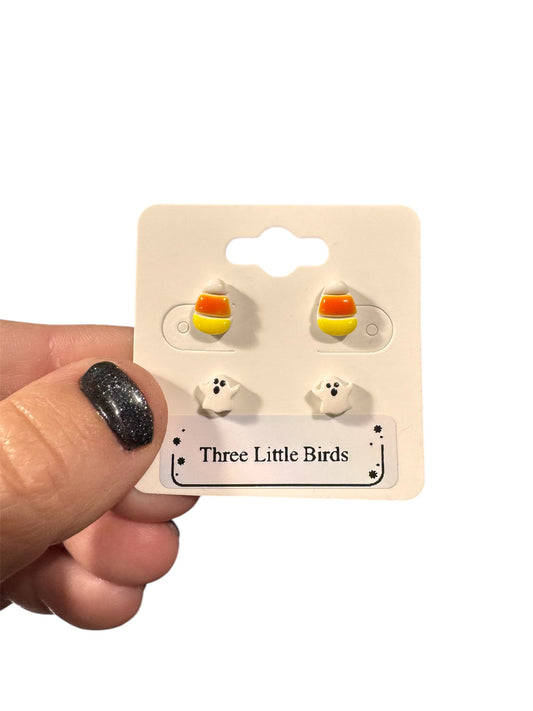 Candy Corn Ghost Studs