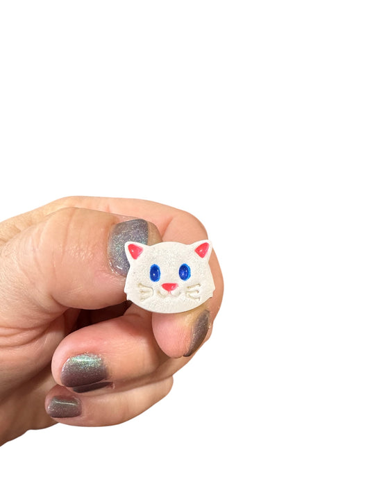 White Cat Croc Charm