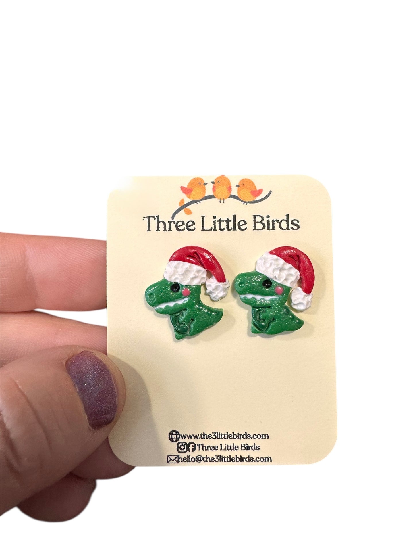 Dino Santa Studs