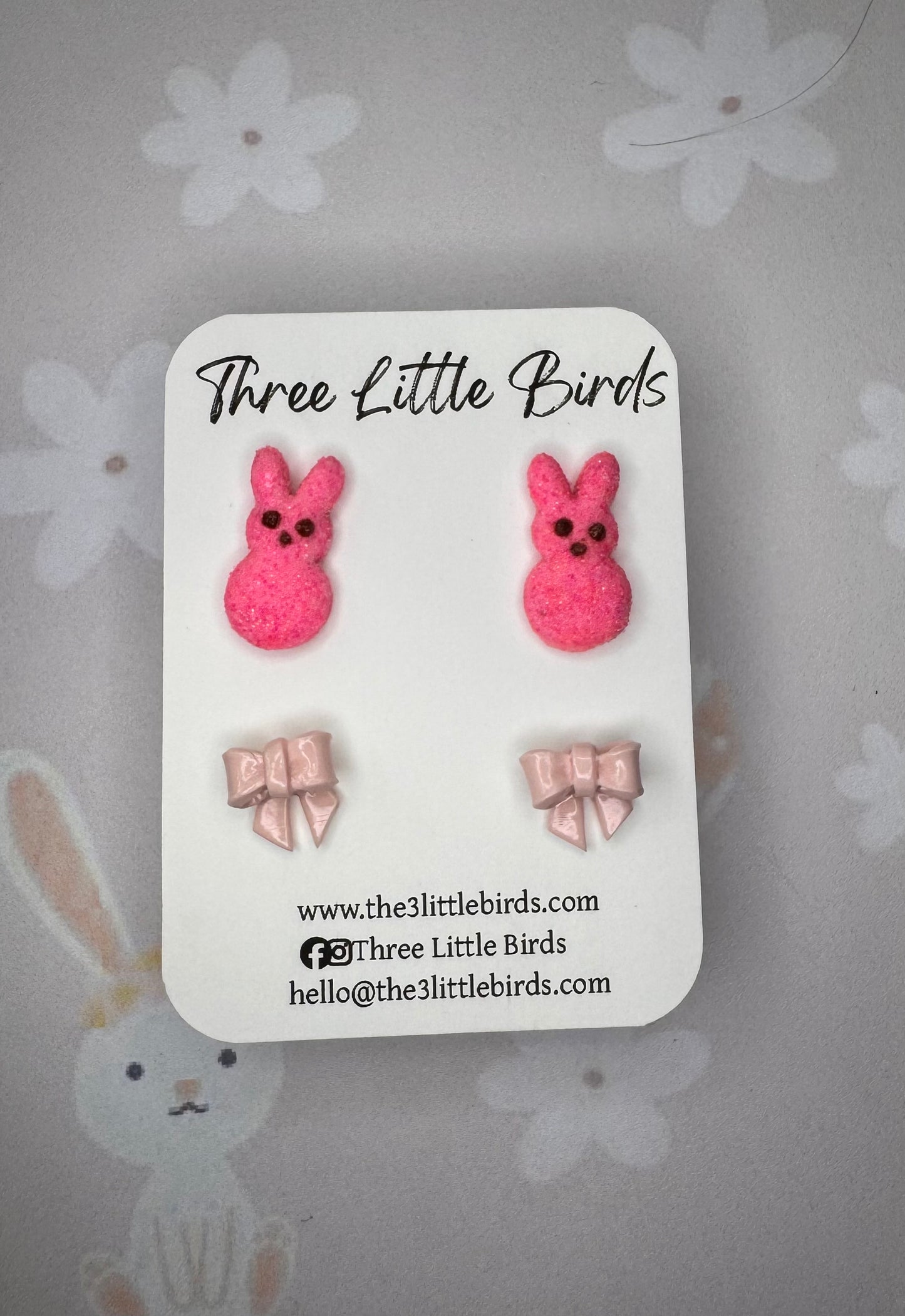 Marshmallow Bunny Studs