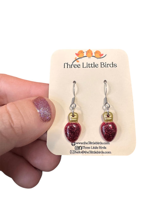 Red Sparkle Light Dangles
