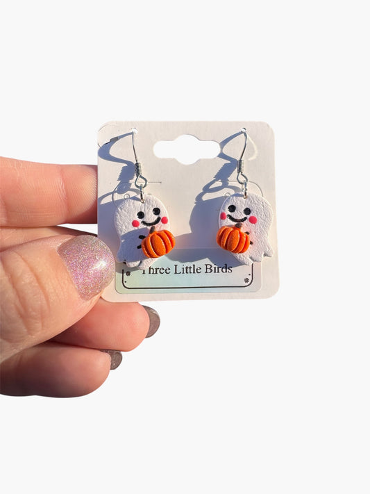 Pumpkin Ghost Dangles
