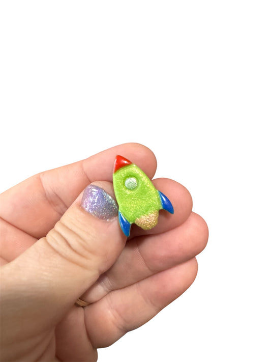 Spaceship Croc Charm