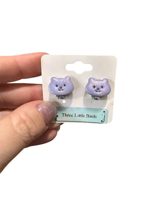 Purple Bear Clip Ons