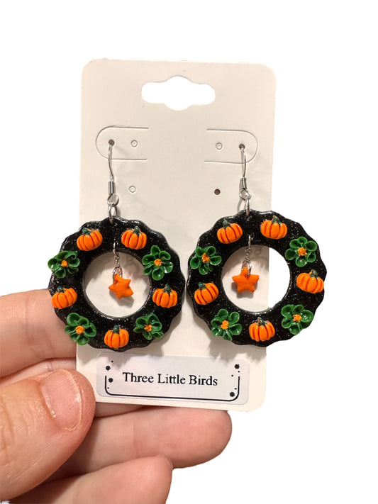 Pumpkin Wreath Dangles