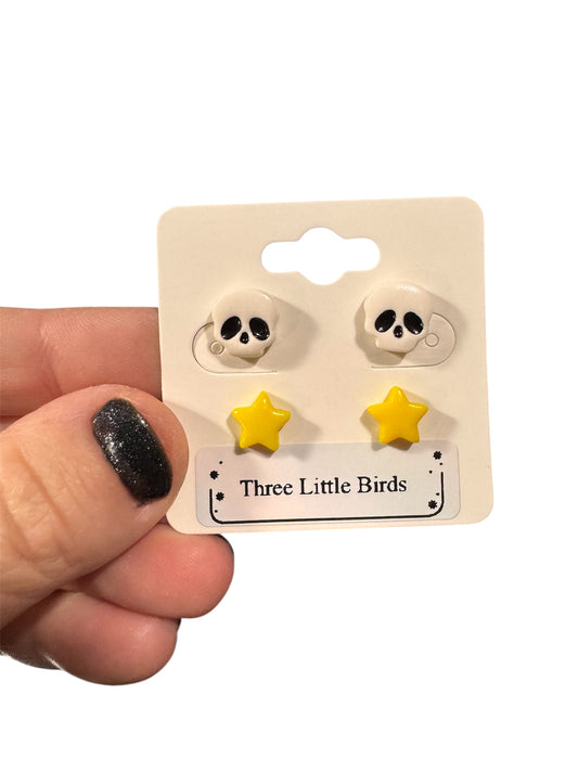 Skull Star Studs