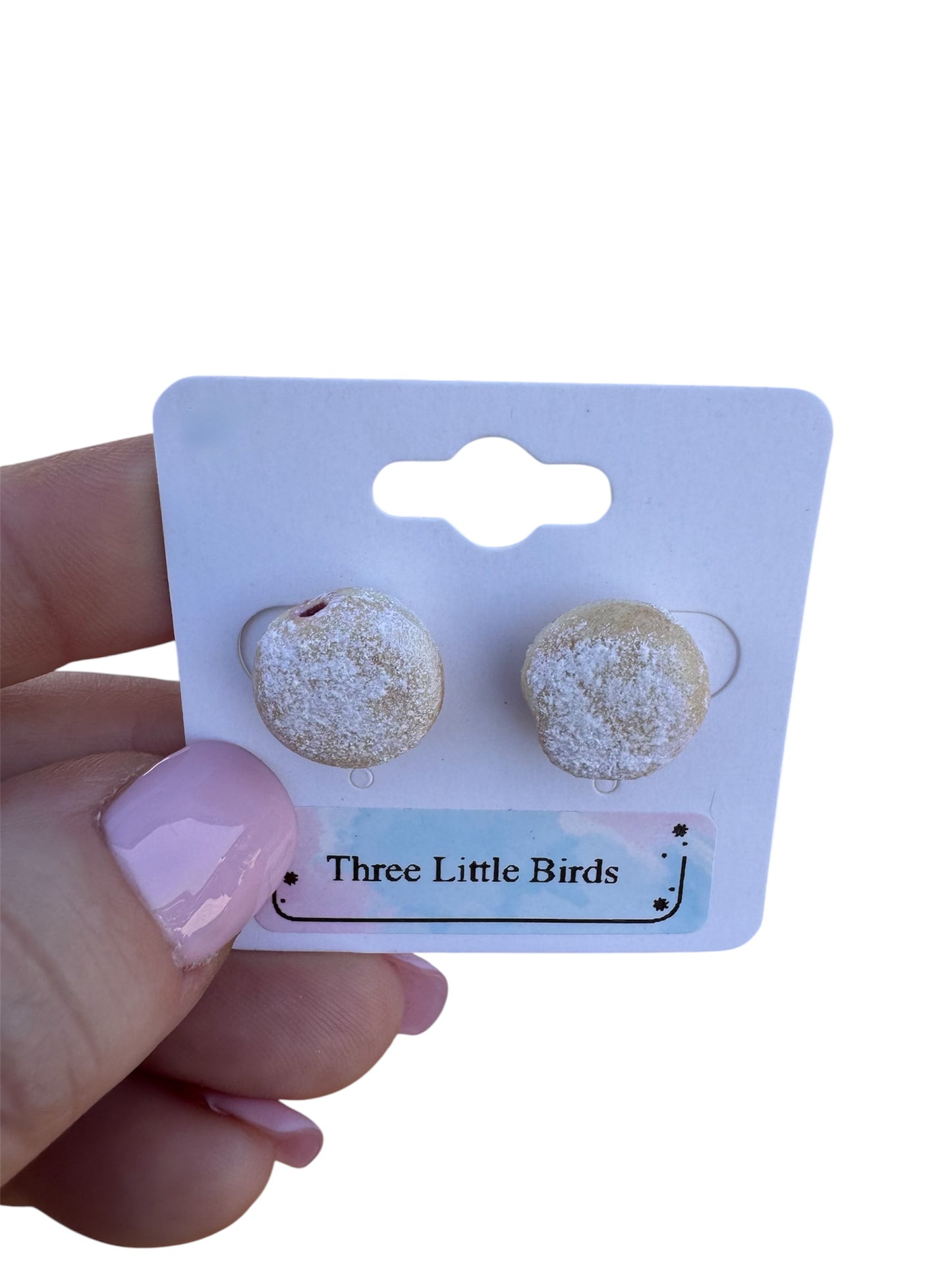 Raspberry Jelly Donut Studs