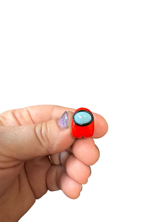 Red Among Us Croc Charm